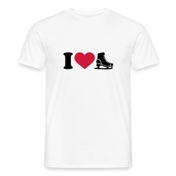I love Schlittschuh - Männer T-Shirt - Weiß - Vorne - AI Model Male 178 dark (178cm)