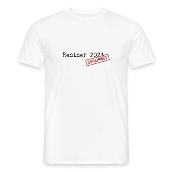 Rentner 2023, Pensionär, Endlich im Ruhestand! - Männer T-Shirt - Weiß - Vorne - AI Model Male 178 dark (178cm)