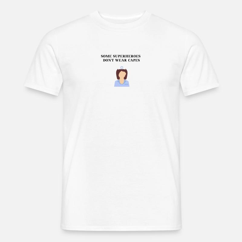 Krankenschwester Superheldin Heldin Geschenkidee - Männer T-Shirt - Weiß