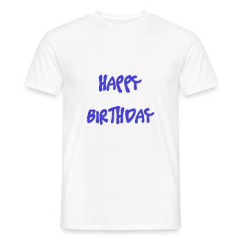 1. 1 YEAR. 1st ANNIVERSARY. 1 YEAR BIRTHDAY - Men's T-Shirt - white - Front - AI Model Male 178 dark (178cm)