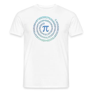 Pi symbol, spiral, math - Men's T-Shirt - white - Front - AI Model Male 178 dark (178cm)