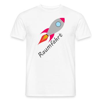 Rakete Rocket Raumfahrt - Männer T-Shirt - Weiß - Vorne - AI Model Male 178 dark (178cm)