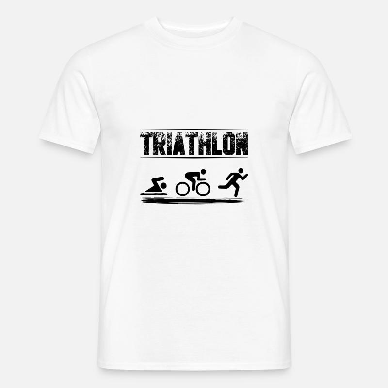 Triathlon - Männer T-Shirt - Weiß