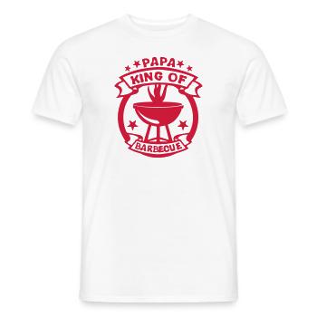 Vater König König Grillfest logo 1 - Männer T-Shirt - Weiß - Vorne - AI Model Male 178 dark (178cm)