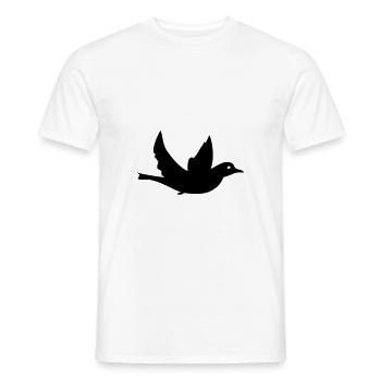 Oiseau Colombe de la paix Noir nuit plume ailes - T-shirt homme - blanc - Devant - AI Model Male 178 dark (178cm)
