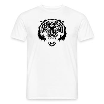 tiger tribal wild animal tiger 3 - Men's T-Shirt - white - Front - AI Model Male 178 dark (178cm)