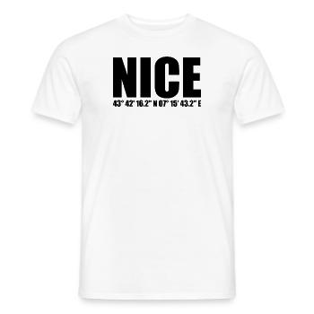 Nice coordinates - Men's T-Shirt - white - Front - AI Model Male 178 dark (178cm)