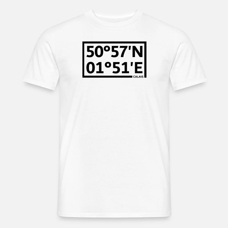 Calais coordinates - Men's T-Shirt - white