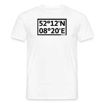 Melle coordinates - Men's T-Shirt - white - Front - AI Model Male 178 dark (178cm)
