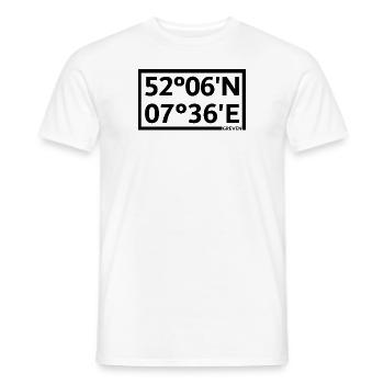 Greven coordinates - Men's T-Shirt - white - Front - AI Model Male 178 dark (178cm)