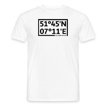 Coordonnées de Haltern am See - T-shirt homme - blanc - Devant - AI Model Male 178 dark (178cm)