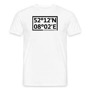 Georgsmarienhütte Koordinaten - Männer T-Shirt - Weiß - Vorne - AI Model Male 178 dark (178cm)