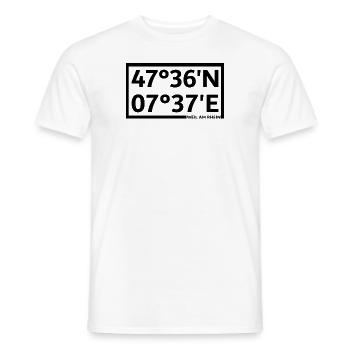 Coordonnées de Weil am Rhein - T-shirt homme - blanc - Devant - AI Model Male 178 dark (178cm)