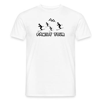 Visite en famille - T-shirt homme - blanc - Devant - AI Model Male 178 dark (178cm)