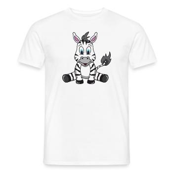 Lustiges Niedliches Cooles Baby Zebra Afrika - Männer T-Shirt - Weiß - Vorne - AI Model Male 178 dark (178cm)