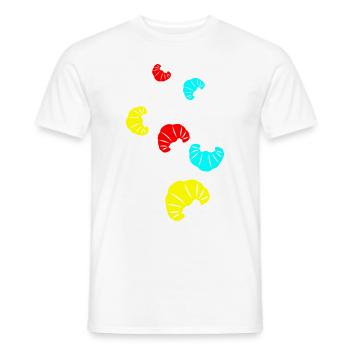 Croissant icon - Men's T-Shirt - white - Front - AI Model Male 178 dark (178cm)