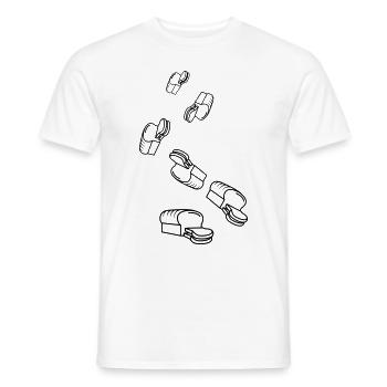 Symbole de l’icône du pain - T-shirt homme - blanc - Devant - AI Model Male 178 dark (178cm)