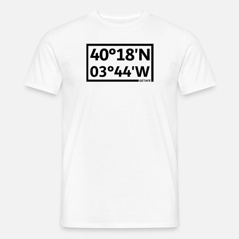 Getafe coordinates - Men's T-Shirt - white