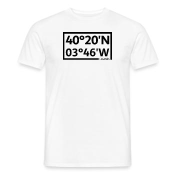 Leganés coordinates - Men's T-Shirt - white - Front - AI Model Male 178 dark (178cm)