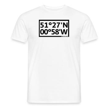 Reading Koordinaten - Männer T-Shirt - Weiß - Vorne - AI Model Male 178 dark (178cm)