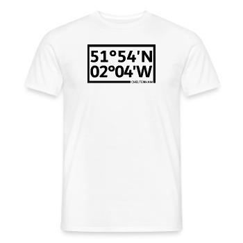 Cheltenham Koordinaten - Männer T-Shirt - Weiß - Vorne - AI Model Male 178 dark (178cm)