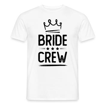 Bride Crew - Men's T-Shirt - white - Front - AI Model Male 178 dark (178cm)