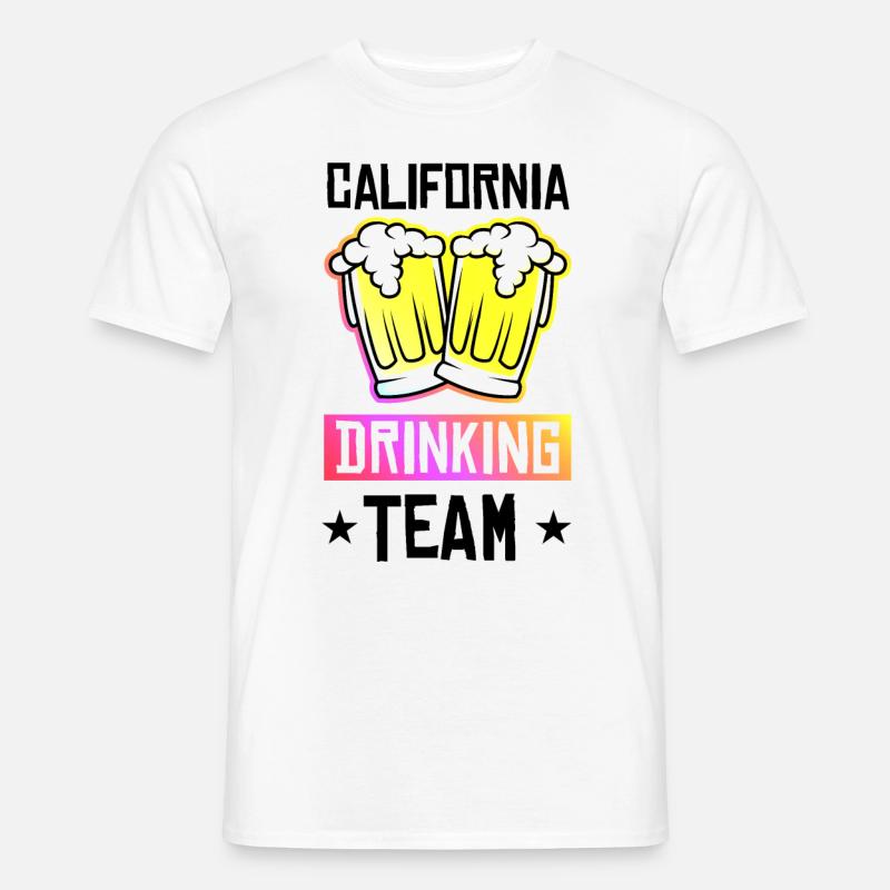 California Drinking Team - Männer T-Shirt - Weiß