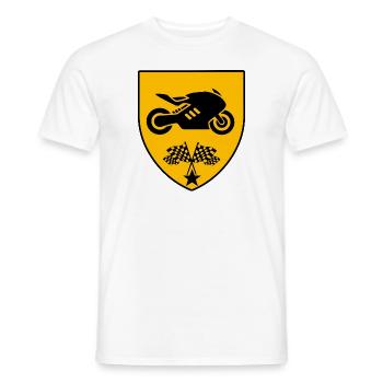 Motocyclette - T-shirt homme - blanc - Devant - AI Model Male 178 dark (178cm)
