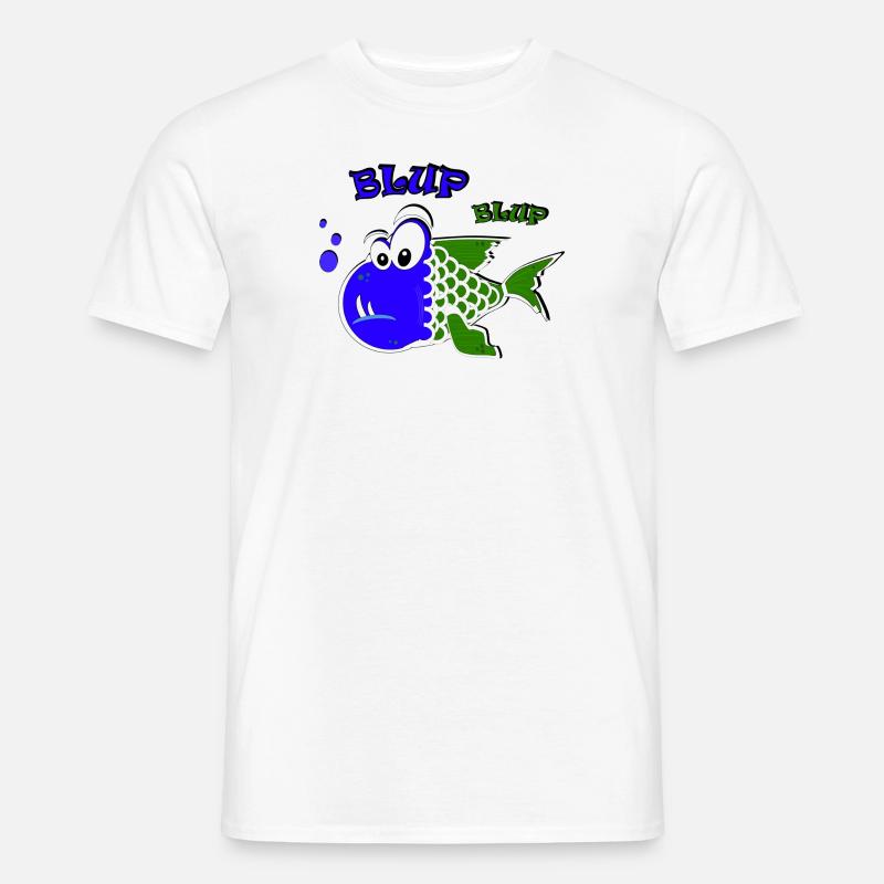 Blup Blup PG Fisch - Männer T-Shirt - Weiß