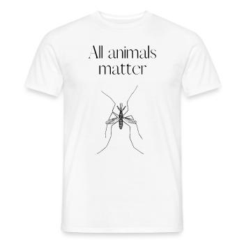 funny animal shirt lives matter joke for friend T - Men's T-Shirt - white - Front - AI Model Male 178 dark (178cm)