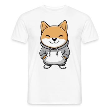Shiba Inu Hund Lustig - Männer T-Shirt - Weiß - Vorne - AI Model Male 178 dark (178cm)