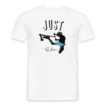 Just ride 2 - Männer T-Shirt - Weiß - Vorne - AI Model Male 178 dark (178cm)