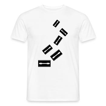 Icône de lame de rasoir Icône - T-shirt homme - blanc - Devant - AI Model Male 178 dark (178cm)