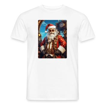 Steampunk Weihnachten Santa Claus 1.14 - Männer T-Shirt - Weiß - Vorne - AI Model Male 178 dark (178cm)