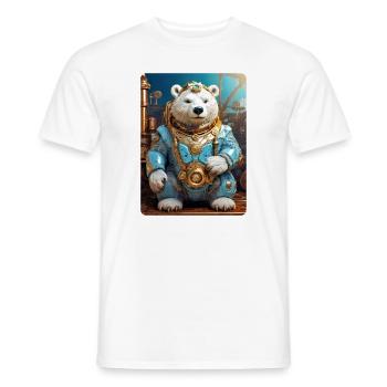 Ours de glace steampunk 1.13 - T-shirt homme - blanc - Devant - AI Model Male 178 dark (178cm)