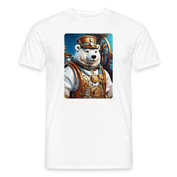 Steampunk Eisbear 1.12 - Männer T-Shirt - Weiß - Vorne - AI Model Male 178 dark (178cm)
