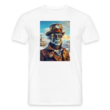 Steampunk Paysage D’hiver Zombie 1.9 - T-shirt homme - blanc - Devant - AI Model Male 178 dark (178cm)