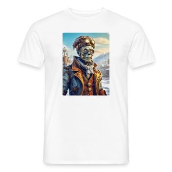 Steampunk Paysage D’hiver Zombie 1.13 - T-shirt homme - blanc - Devant - AI Model Male 178 dark (178cm)