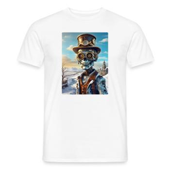 Steampunk Paysage D’hiver Zombie 1.2 - T-shirt homme - blanc - Devant - AI Model Male 178 dark (178cm)