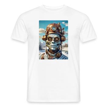 Steampunk Paysage D’hiver Zombie 1.6 - T-shirt homme - blanc - Devant - AI Model Male 178 dark (178cm)