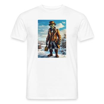 Steampunk Paysage D’hiver Zombie 1.19 - T-shirt homme - blanc - Devant - AI Model Male 178 dark (178cm)