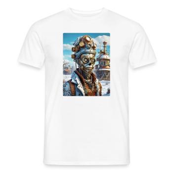 Steampunk Winter Wonderland Zombie 1.14 - T-shirt homme - blanc - Devant - AI Model Male 178 dark (178cm)