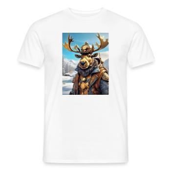 Steampunk Winterlandschaft Elch 1.3 - Männer T-Shirt - Weiß - Vorne - AI Model Male 178 dark (178cm)