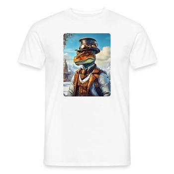 Steampunk Winterlandschaft Dino 1.17 - Männer T-Shirt - Weiß - Vorne - AI Model Male 178 dark (178cm)