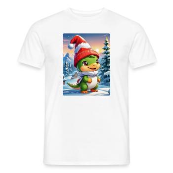 Anime Winterlandschaft Dino 1.6 - Männer T-Shirt - Weiß - Vorne - AI Model Male 178 dark (178cm)