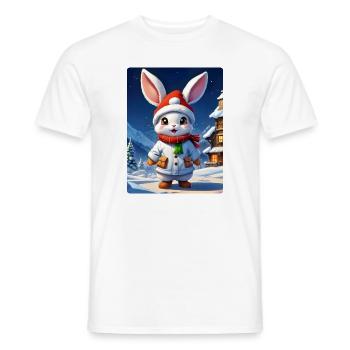 Anime Winterlandschaft Hase 1.7 - Männer T-Shirt - Weiß - Vorne - AI Model Male 178 dark (178cm)