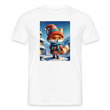Anime Winterlandschaft Fuchs 1.3 - Männer T-Shirt - Weiß - Vorne - AI Model Male 178 dark (178cm)