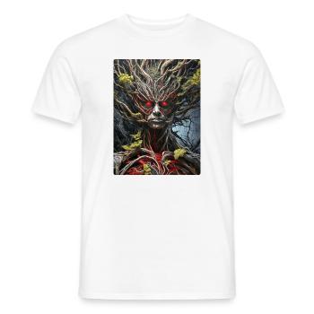 Creepy Plants Alien 1.7 - Men's T-Shirt - white - Front - AI Model Male 178 dark (178cm)