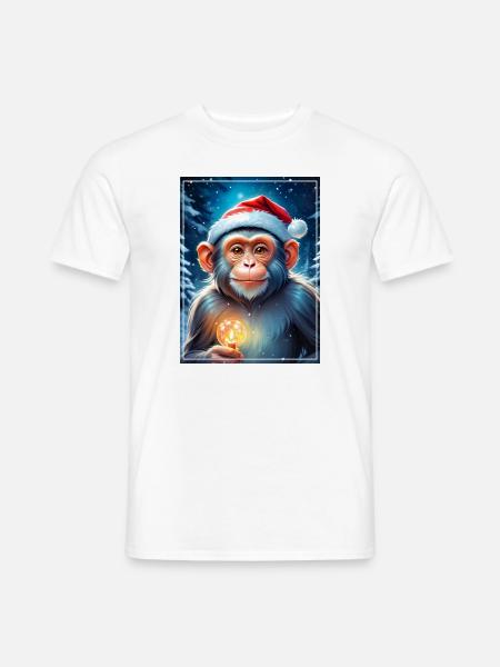 Winter Landscape Monkey 1.13 - Men's T-Shirt - white