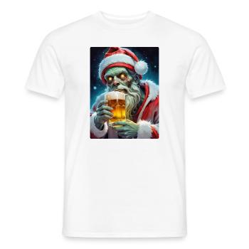 Bière zombie de Noël 1.1 - T-shirt homme - blanc - Devant - AI Model Male 178 dark (178cm)